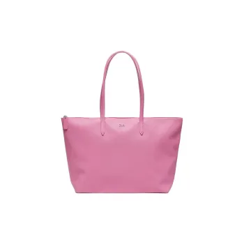 LACOSTE Synthetic Leather Tote Bag, Shopping Bag, Handbag, Shoulder Bag Regular Women's Pink