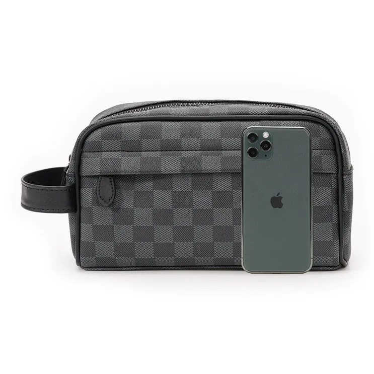 CARTELO PVC Clutch Handheld Bag Toiletry Bag Regular Unisex Black-4