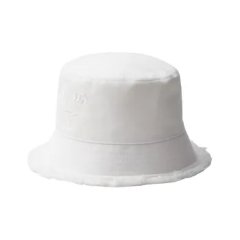 PRADA Logo embroidered Bucket Hat