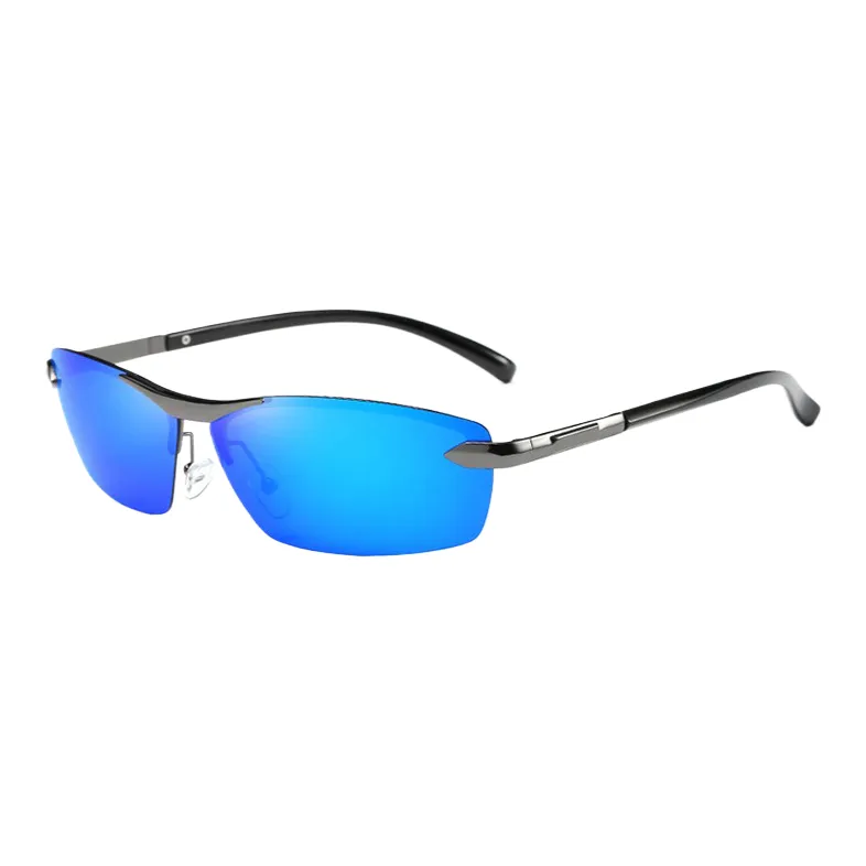 Thunder Pailong Alloy Square Sunglasses Unisex Black/Gunmetal-8