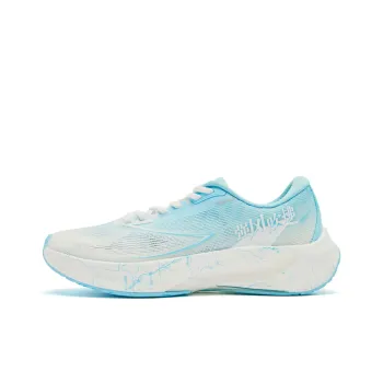 QIAODAN Flying Shadow 4.0 Cushioned Wear Resistant Slip Resistant Low Top Running Shoes Men's Jordan White Cirrus Blue