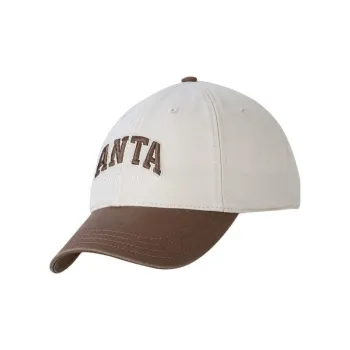 Anta Yarn Khaki Baseball Caps Unisex Multicolor