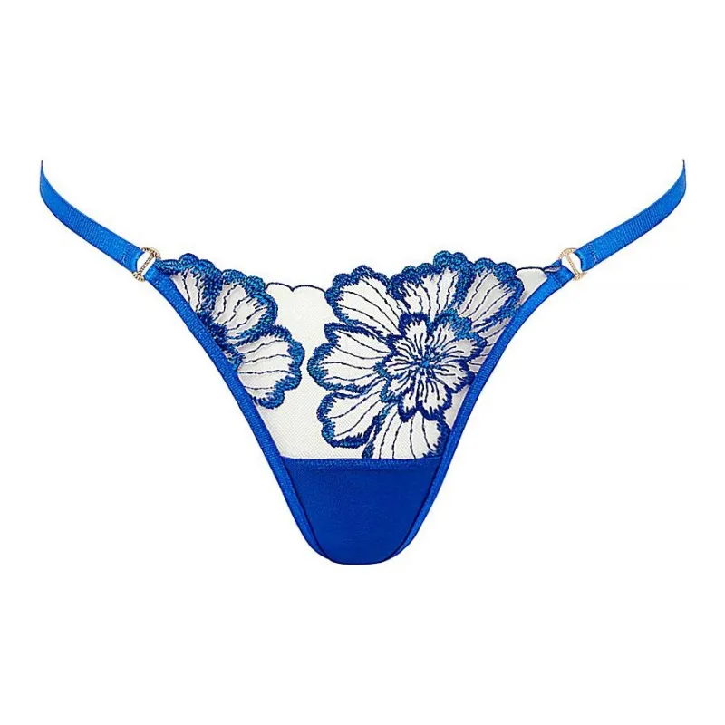 Victoria's Secret BLUEBELLA NEW! Catalina Thong Panty Underpants Women's 1 Pack Egyptian Blue/Egyptian Blue-0