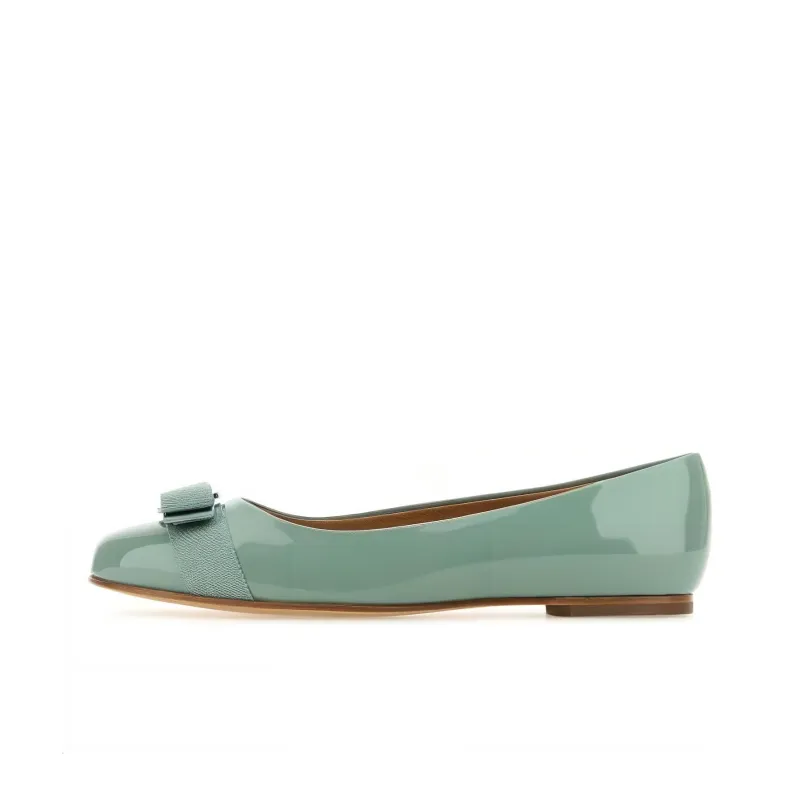 FERRAGAMO Varina Patent-finish Leather Ballerinas-0