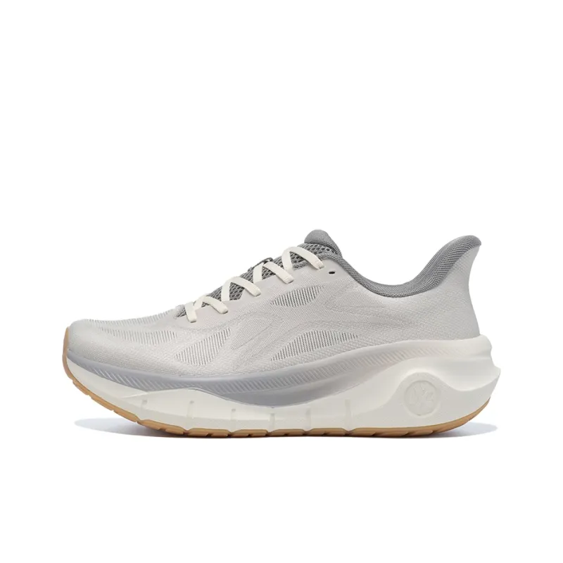 BMAI Pioneers Thick Tao EVA Blended PEBA Thickened Midsole Mid Top Running Shoes Women's Mist Spirit Gray-0