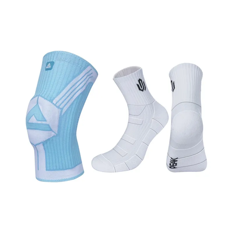 PEAK Knee Pads Basketball Running Cycling Unisex Pair With Socks-2