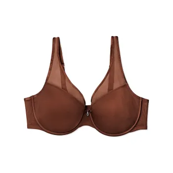 Victoria's Secret CURVY COUTURE Sheer Mesh Plunge T-Shirt Bra/Chocolate Bra Women's Chocolate