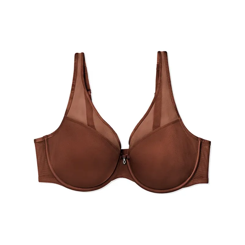 Victoria's Secret CURVY COUTURE Sheer Mesh Plunge T-Shirt Bra/Chocolate Bra Women's Chocolate-0