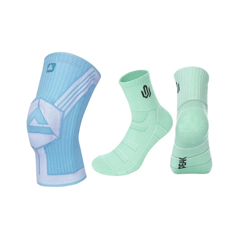 PEAK Knee Pads Basketball Running Cycling Unisex Pair With Socks-4