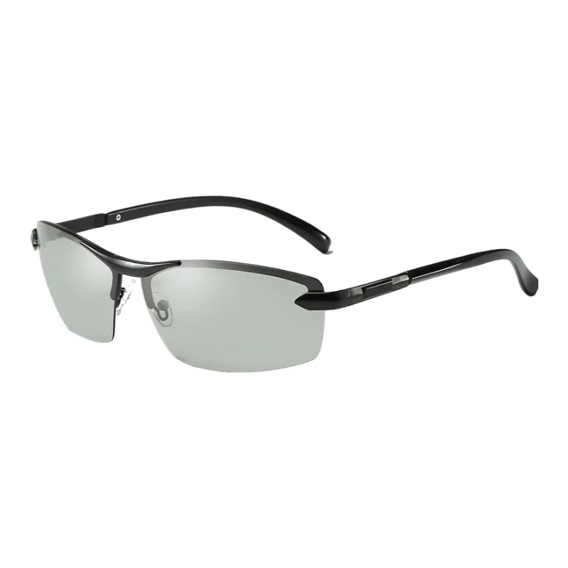 Thunder Pailong Alloy Square Sunglasses Unisex Black/Gunmetal-4