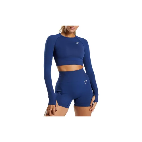 GYMSHARK T-Shirts Women's Constant Blue Mudstone