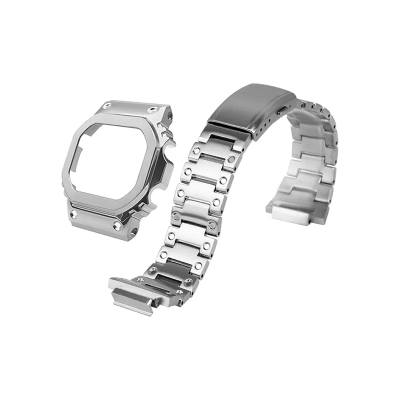 Keppot Small Block Collection DW 5600/GW B5600/GW M5610 Custom Metal Watch Case Strap Unisex-0