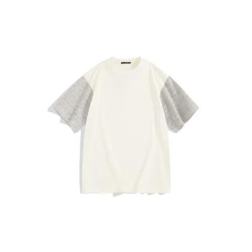 PEACEBIRD MEN T-Shirts Men Off White Loose Fit