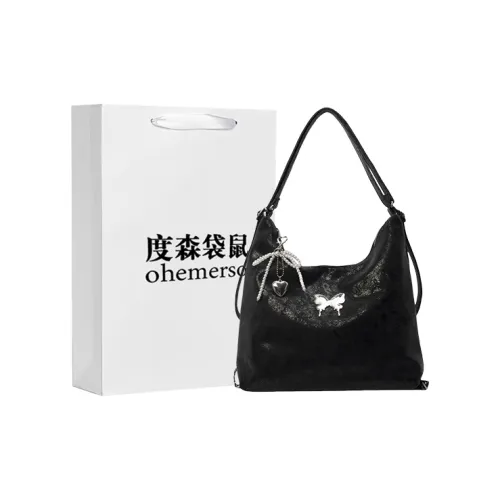 Dusen Kangaroo PU Tote Bag, Shopping Bag, Portable Double Shoulder Bag Regular Women's White/Black/Pink/Silver/Green