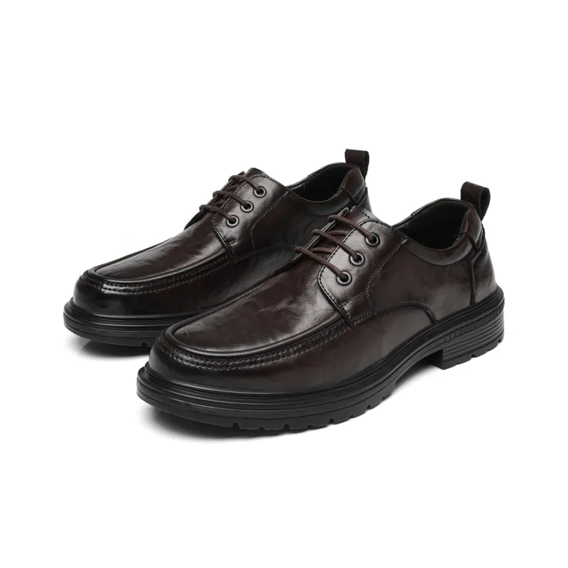 Mulinsen Men's Casual Shoes Men Low Top Black, Dark Brown-8