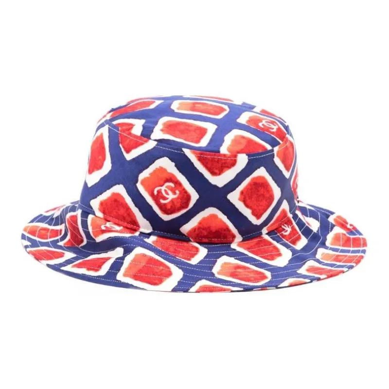 CHANEL 2000s Cc Abstract print Bucket Hat-1