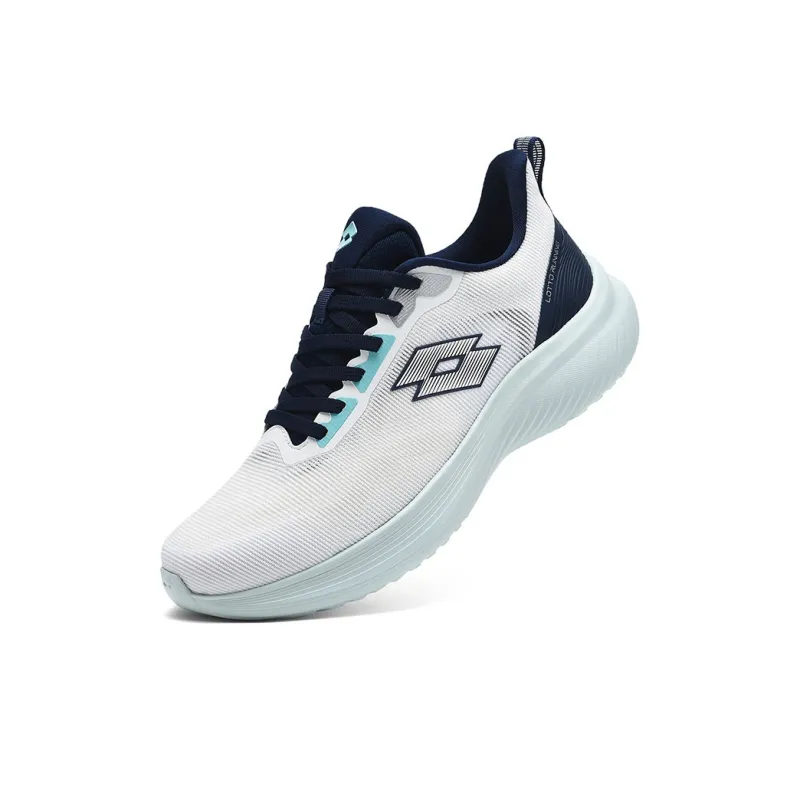 LOTTO Bai Ju 1.0 Wear Resistant Lightweight Rebound Low Top Running Shoes Men's White Blue-2