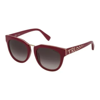 TRUSSARDI Acetate Irregular Shape Sunglasses Women's Red