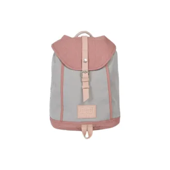 Doughnut Ferment Collaboration Polyester Backpack Mini Unisex Light Gray & Peach Red