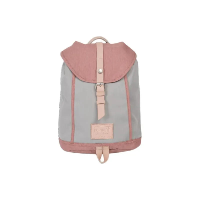 Doughnut Ferment Collaboration Polyester Backpack Mini Unisex Light Gray & Peach Red-0