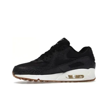 Nike Air Max 90 Abrasion Resistant Breathable Low Top Running Shoes Women's Black