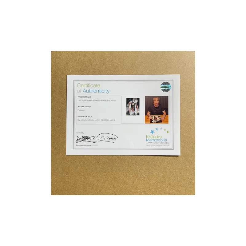 EM Luka Modrić Includes Certification Certificate Outer Frame Size: 38.6x48.6cm-3