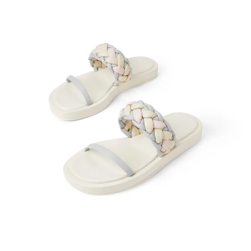 CHARLES&KEITH Composite Sole Slide Slippers 2cm Women's Multi Composite Color/Brown-2