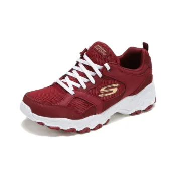 Skechers D'LITES 1.0 Anti Slip Wear Resistant Low Top Casual Shoes Women's Burgundy