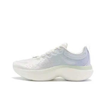 XTEP Cushioning Wear-Resistant Low-Top Running Shoes Women's White Purple Green