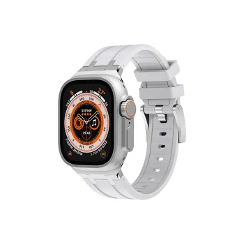 Craftsman Watch Bands Compatibility Apple Watch Ultra 49 42 44 45mm 38 40mm Liquid Silicone Strap Unisex