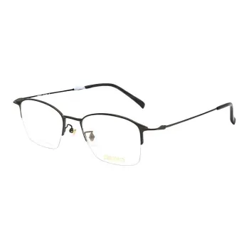 SEIKO Titanium Browline Eyeglass Frames Men's Black