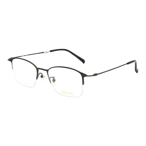 SEIKO Titanium Browline Eyeglass Frames Men's Black