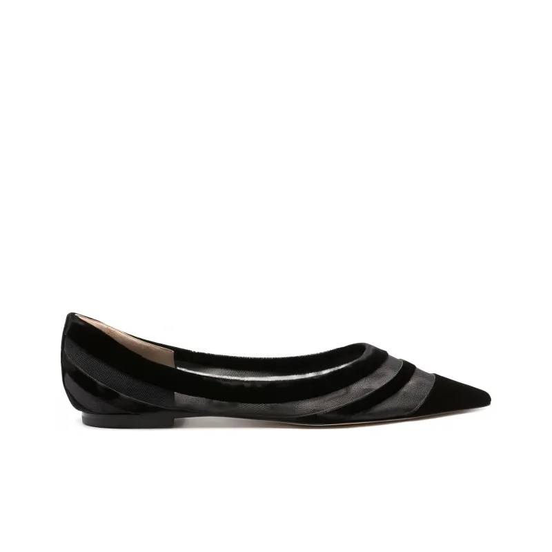 Jimmy Choo Love Tulle-trim Ballerina Shoes-1