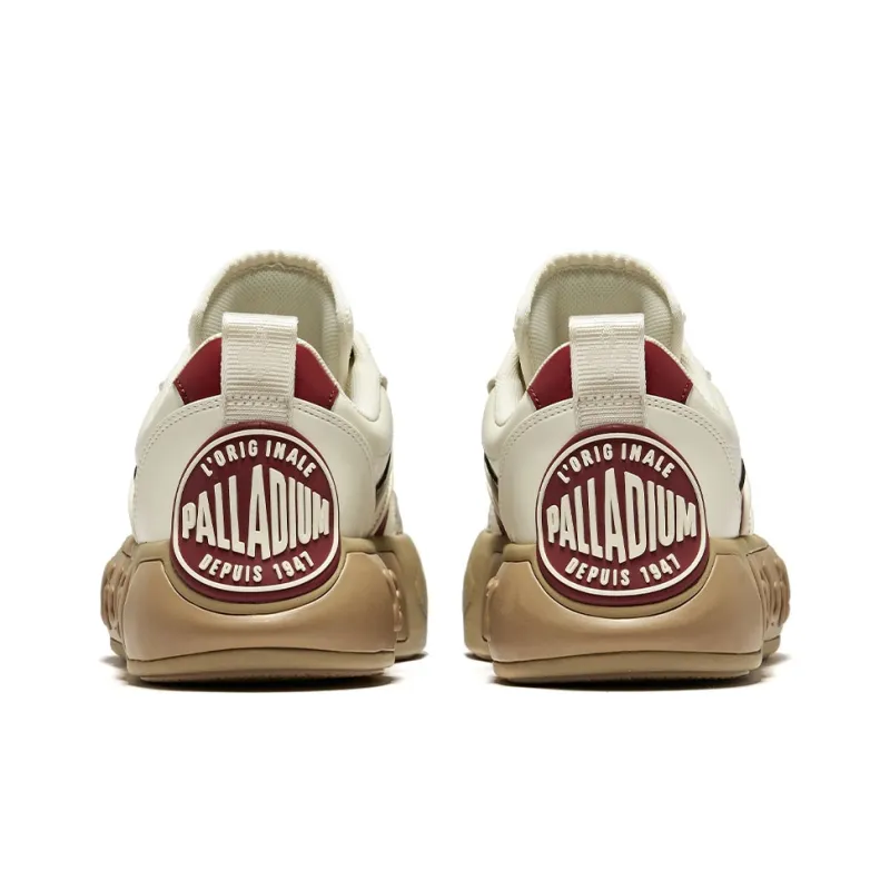 Palladium German Army Trainers Musical Note Shoes Low Top Skateboard Shoes Unisex Red White-3