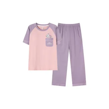 Follow The United States Pajama Set Without Pads Style Women's Violet