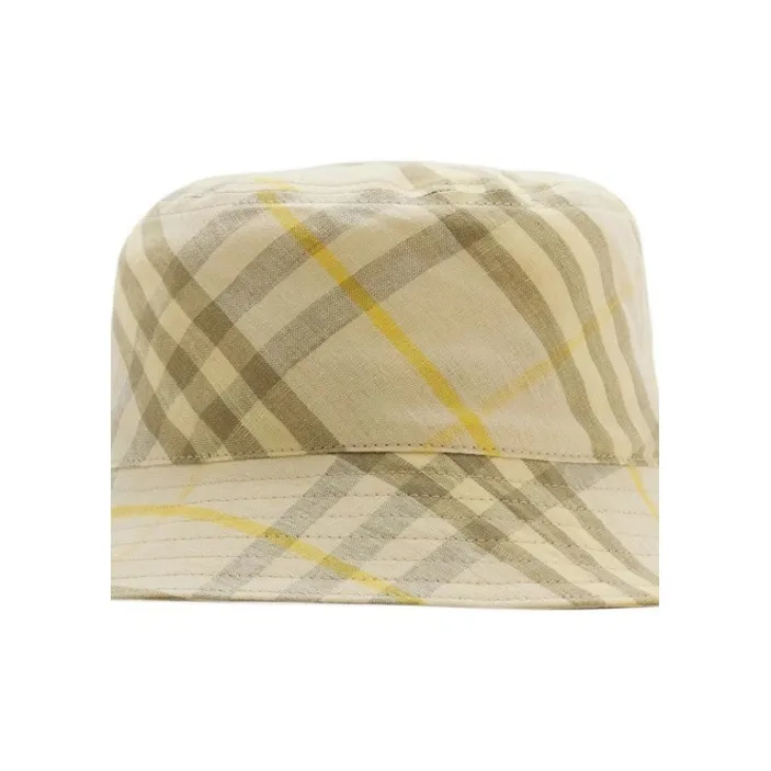 Burberry Checked Linen Bucket Hat-2