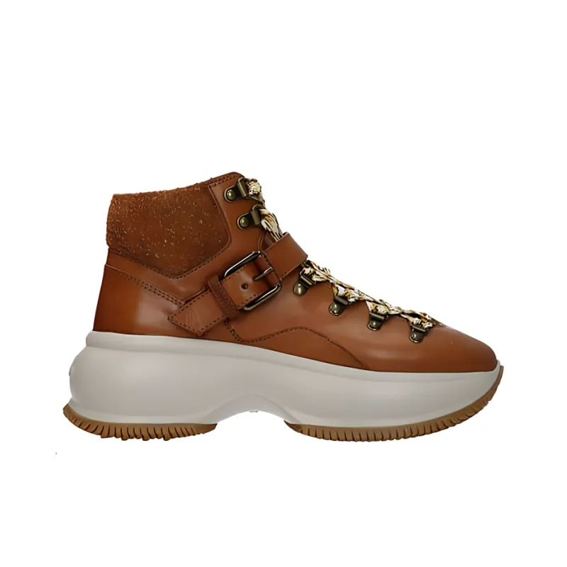 HOGAN Maxi I Active Warm Low-Top Running Shoes Women's Brown-1