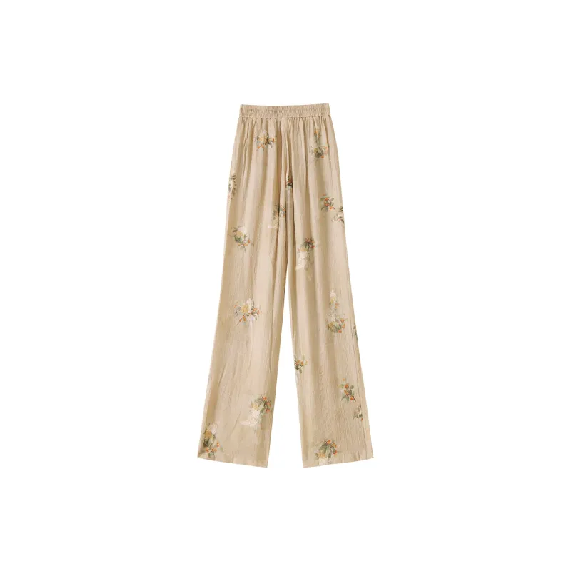 0571 Family Casual Pants Women's Yellow-1