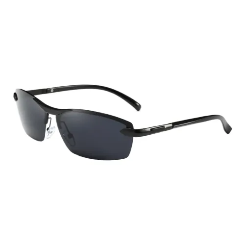 Thunder Pailong Alloy Square Sunglasses Unisex Black/Gunmetal