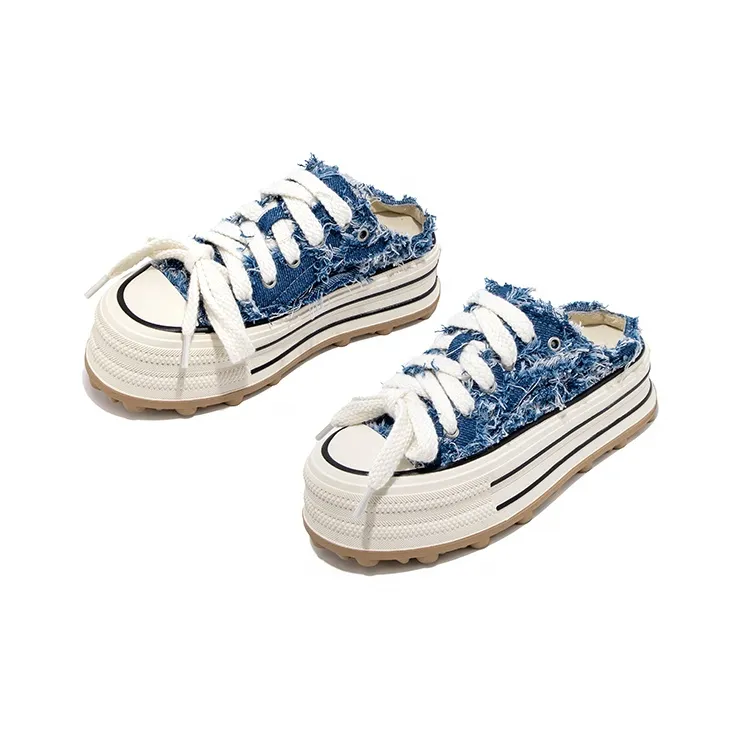 FALLINMISS Stud Shoe Collection Breathable Height Increasing Low-Top Canvas Shoes Women's-8