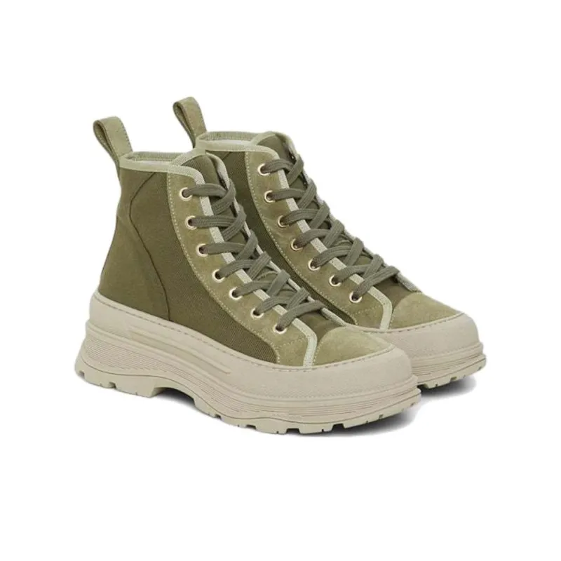 DOROTHEE SCHUMACHER High-Top Canvas Shoes Women's Green-3