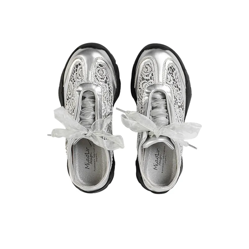 Wonderful Couple Durable Breathable Lightweight Low Top Casual Shoes Women's Liquid Silver-2