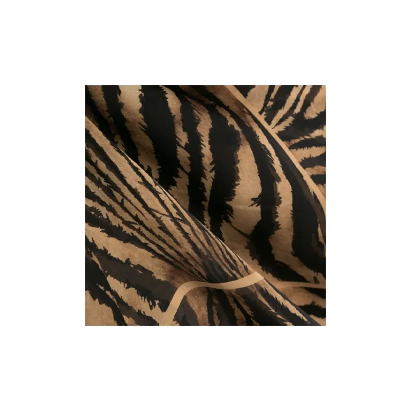Roberto Cavalli Silk Silk Scarves Unisex Brown-1