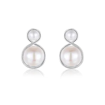 ADHORA 990 Fine Silver Pearl Earrings Women's