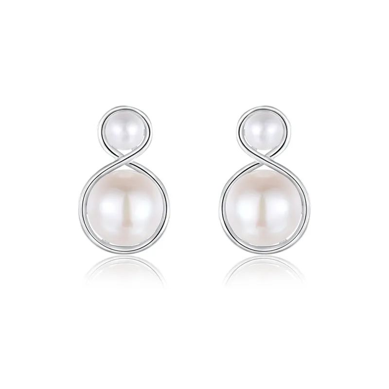 ADHORA 990 Fine Silver Pearl Earrings Women's-0