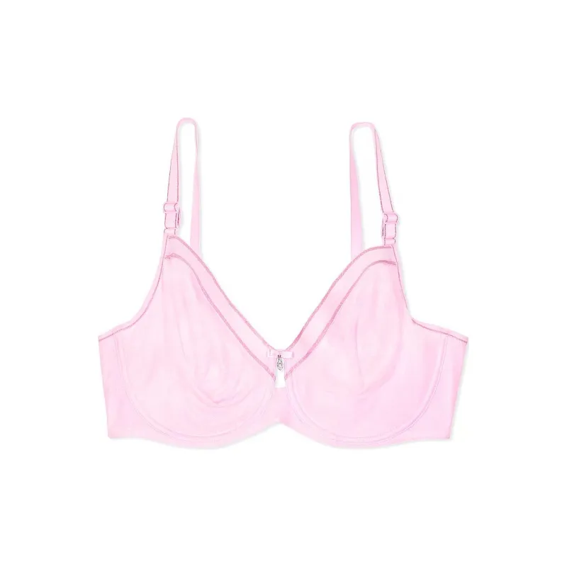 Victoria's Secret CURVY COUTURE Shimmer Unlined Bra Pink Bra Women's Pink Fizz-0