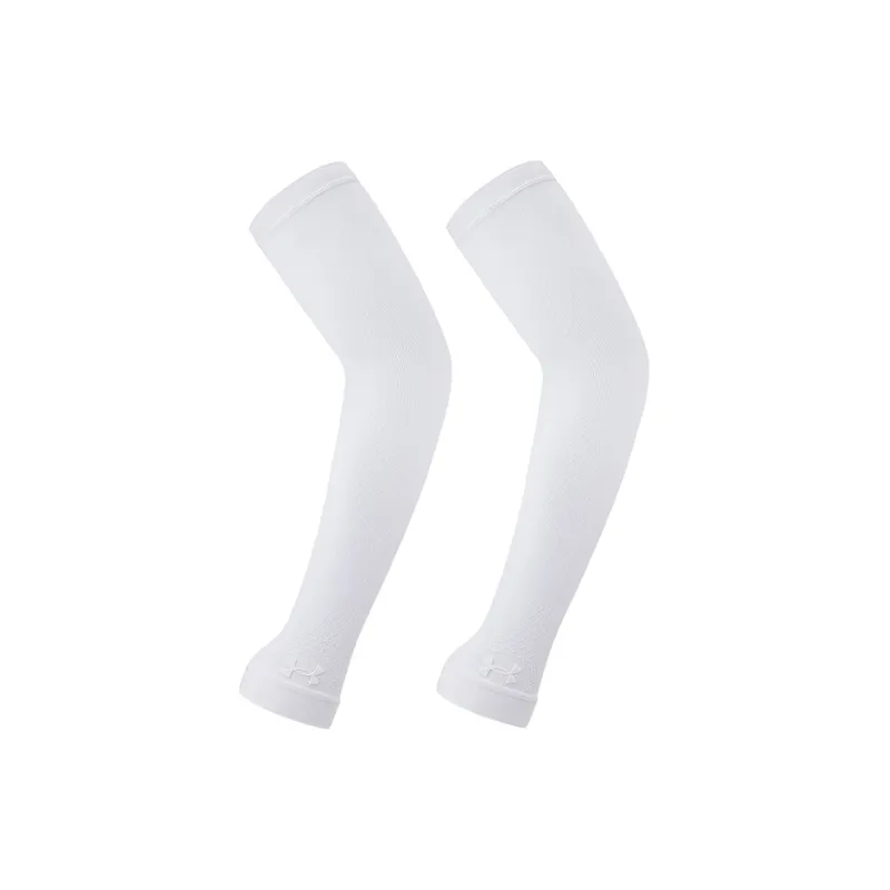 Under Armour Fitness Basketball Cycling Arm Guards 1 Pair White Unisex-0