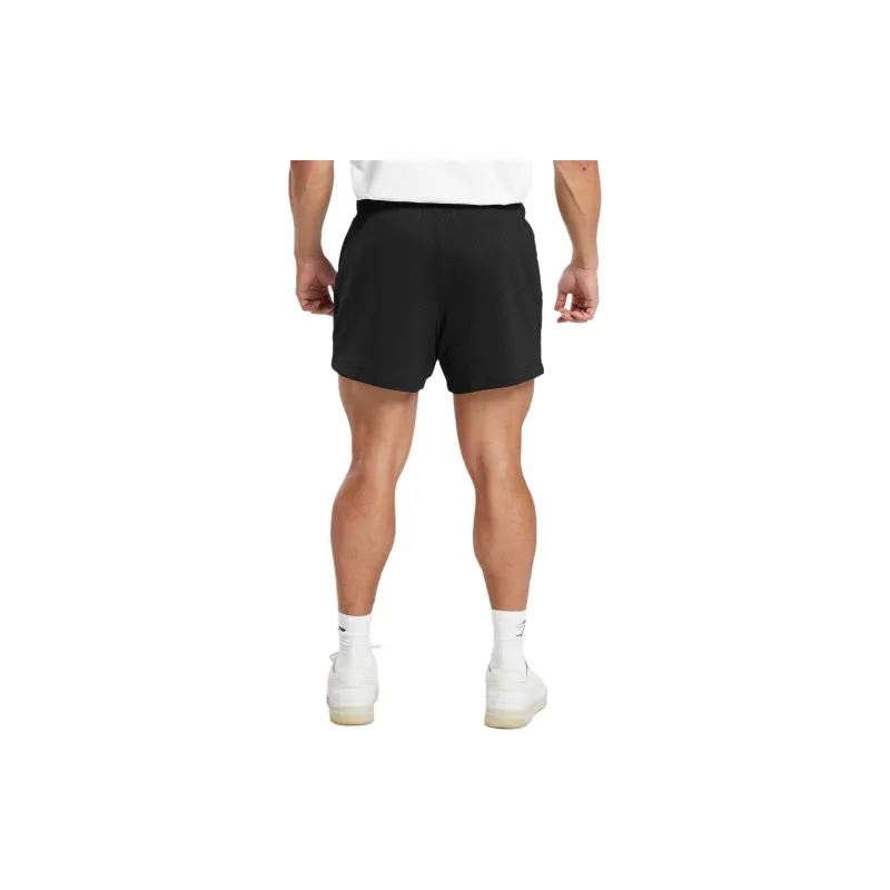 GYMSHARK WORDMARK MESH 5' SHORTS Casual Shorts Men's Black-1