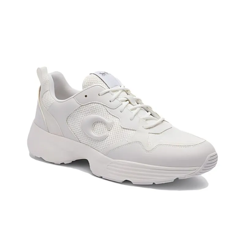 COACH Low Top Casual Shoes Men's Bright White-2