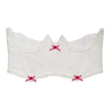 Victoria's Secret FOR LOVE & LEMONS Violetta Corset White Rose Bra Women's White Rose